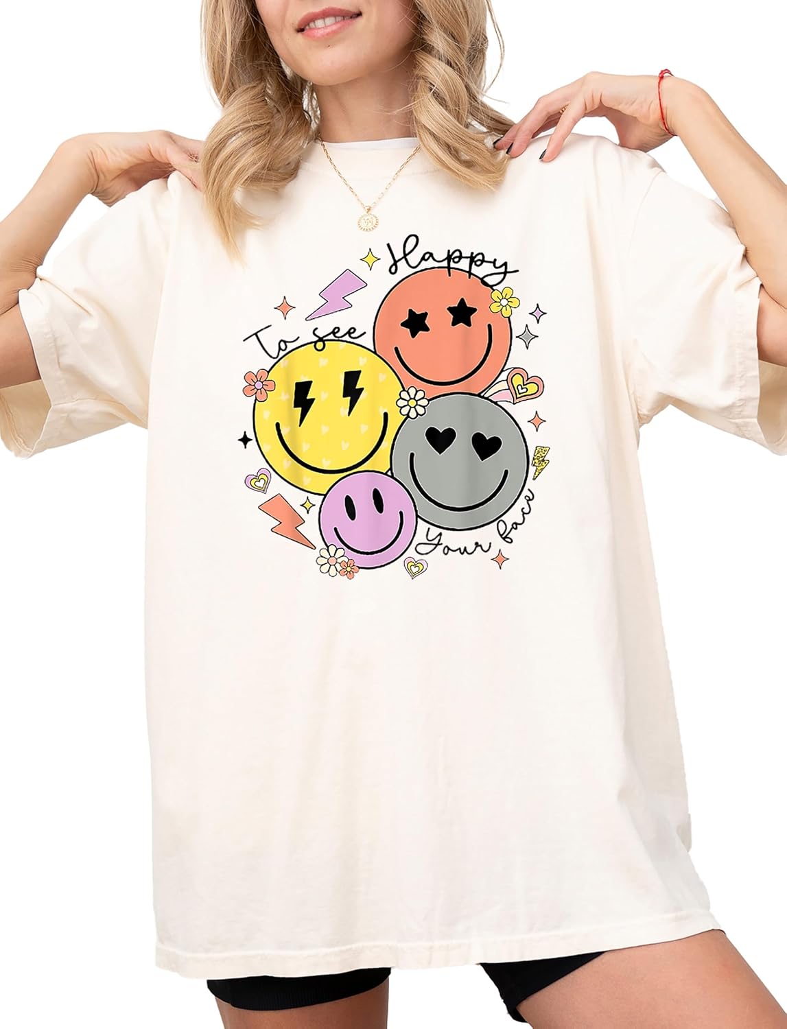 Back to School Shirt Teacher Happy Face Tshirt Unisex T-shirt, Sweatshirt, Hoodie, Long Sleeve Tee