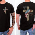 Stand For The Flag Kneel For The Cross 4th Of July T-Shirt, Graphic Cotton Tee for Men Women, Back to School, Casual Top Unisex