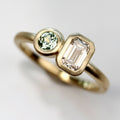 Toi et Moi Engagement Ring - Diamond or Sapphire