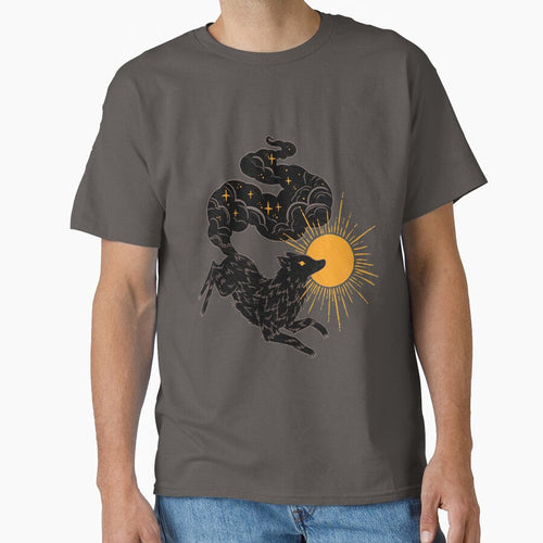 Black Wolf Eclipse by michelledraws Unisex T-shirt, Sweatshirt, Hoodie, Long Sleeve Tee
