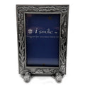 Small pewter picture frame with images of sea life and two fish at the bottom pf95